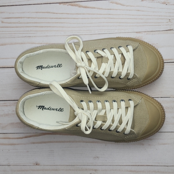 Madewell Sidewalk Low Top Cap Toe Canvas Sneakers - Picture 6 of 12
